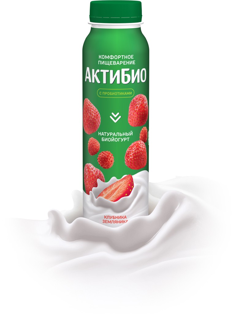 Производитель био йогуртов Актибио с пробиотиками